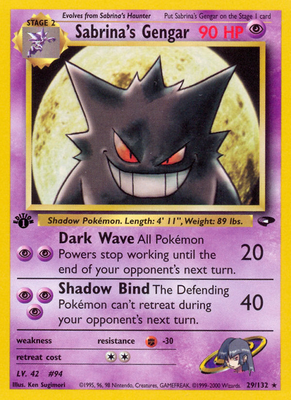 Gym Challenge Sabrina's Gengar #29/132 first edition